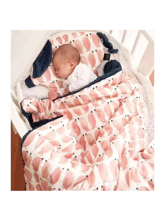 La Millou Blanket Cot Fly Me To Moon Velvet Nude Ecru 110x140cm.