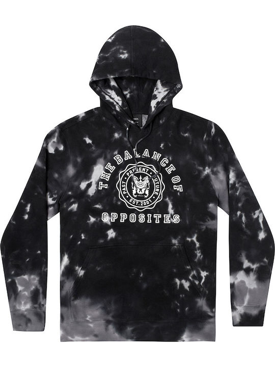 Annex Men's Sweatshirt with Hood & Pockets Marble Tie