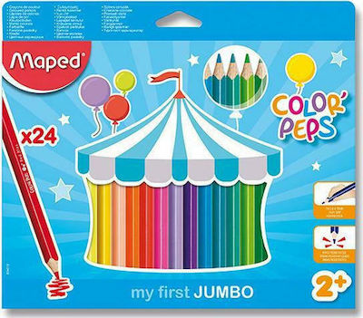 Maped Color'Peps Jumbo Maxi Coloured Pencils Set 24pcs