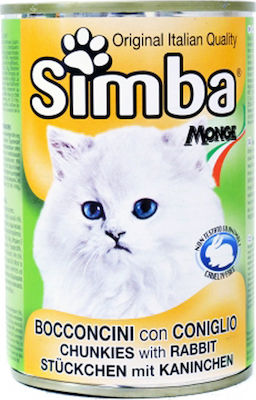 Simba Monge Nasses Katzenfutter für Katze in Dose mit Kaninchen 415gr