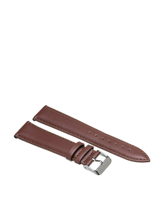 Tzevelion Δερμάτινο Λουράκι Καφέ 24mm