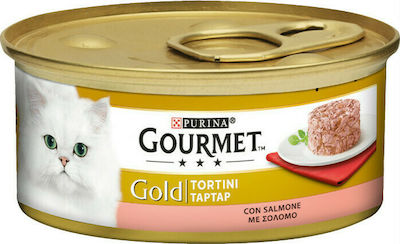 Purina Gourmet Gold Храна за мокри котешки хранилки за възрастни котки с Може да с Пилешко / Сьомга 85гр 24бр