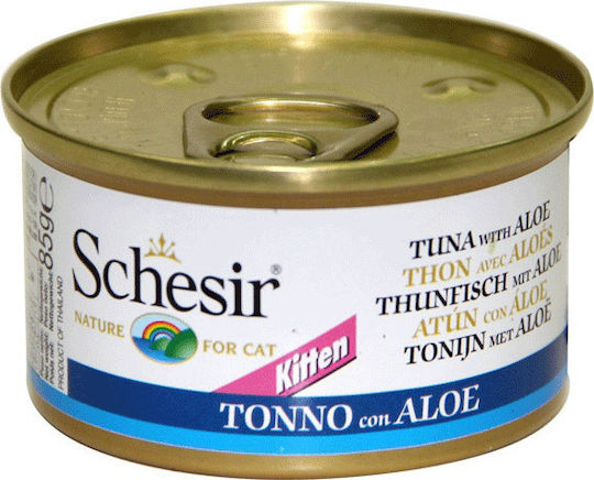 Schesir Nature for Cat Kitten Wet Food for Young Cats in Cans with Tuna 85gr