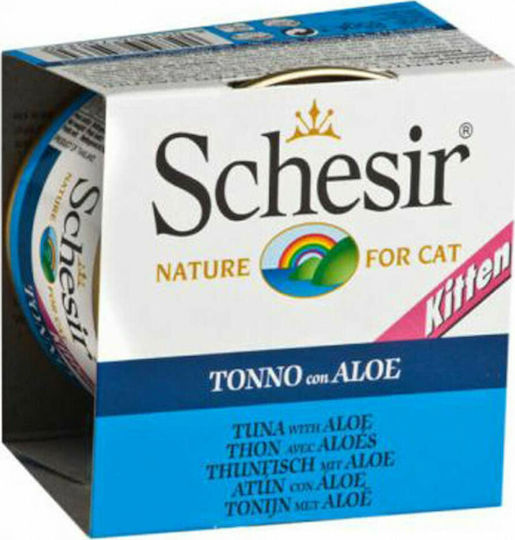 Schesir Nature for Cat Kitten Wet Food for Young Cats in Cans with Tuna 85gr