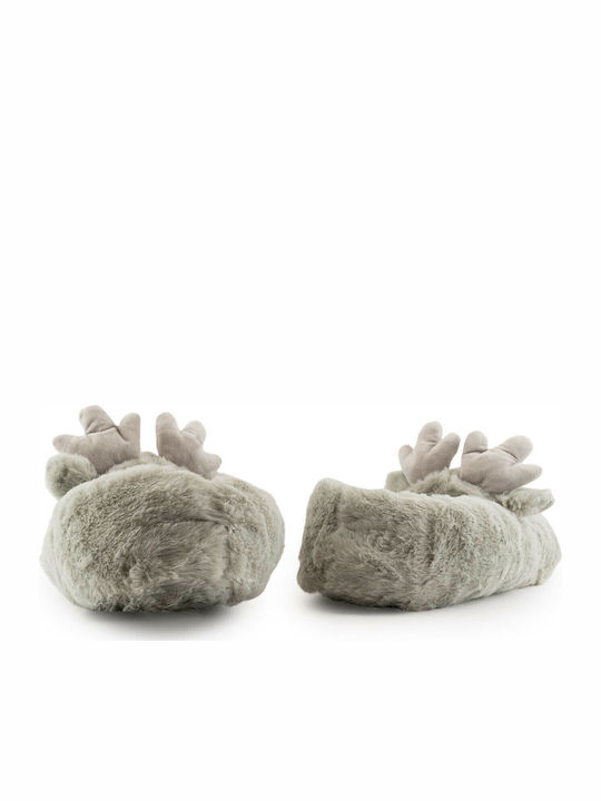 1222-0135 Heel Enclosed Men's Slipper Gray