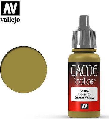 Acrylicos Vallejo Game Model Making Paint Desert Yellow 17ml 72.063