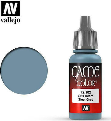 Acrylicos Vallejo Game Model Making Paint Steel Grey 17ml 72.102