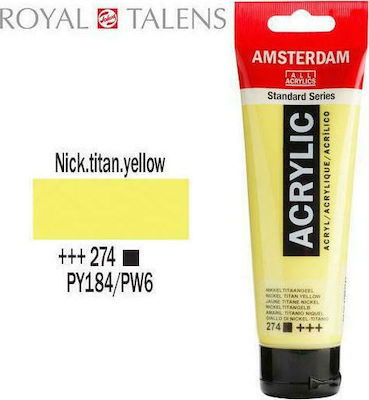 Royal Talens Amsterdam All Acrylics Standard Acrylic Paint Set Nickel Titan Yellow 274 120ml 1pcs 17092742