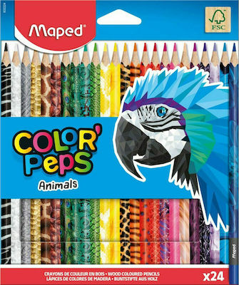 Maped Color'Peps Farbstift-Set Tiere 24Stück