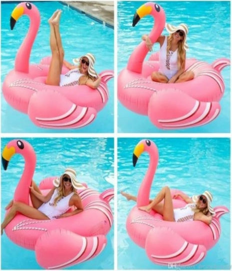 Factory Φουσκωτό Ride On Θαλάσσης Flamingo Ροζ