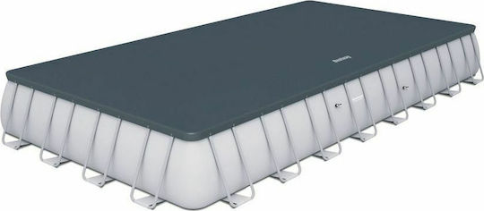 Bestway Piscină PVC 52.231lt Cu Cadru Metalic 956x488x132cm Gri