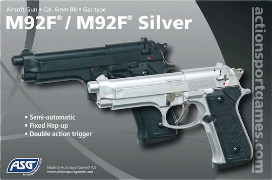 Asg Pistol cu Aer cu Gaz Beretta M92F 6mm