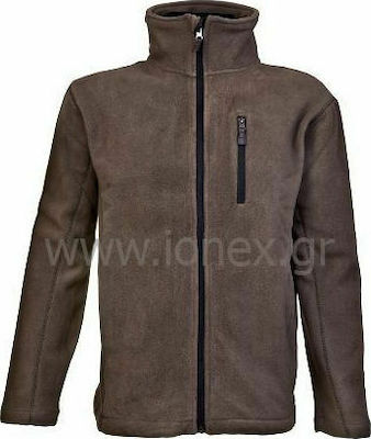 Toxotis Active Wear Hunting Cardigan Fleece Brown