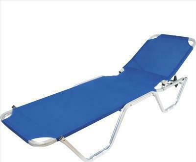 Escape Foldable Aluminum Beach Sunbed Blue 195x60x30cm