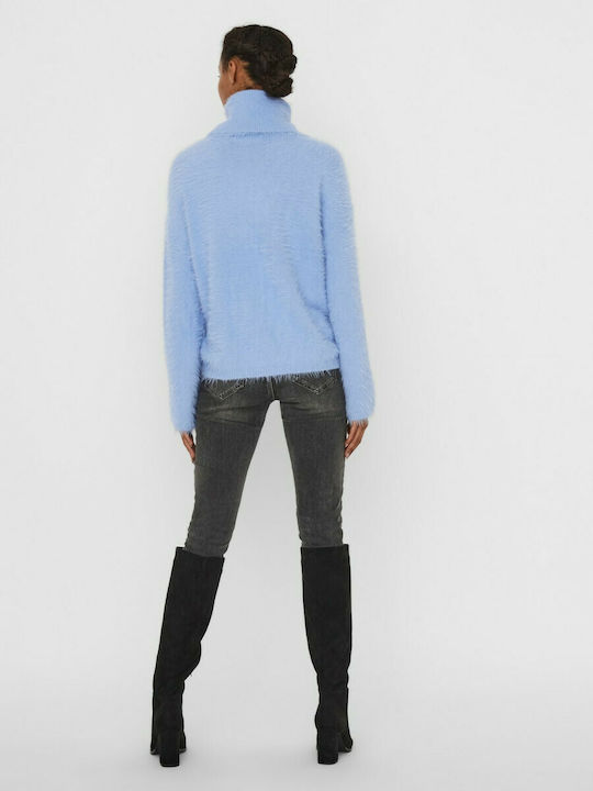 Vero Moda Women's Long Sleeve Sweater Turtleneck Blue/Grapemist