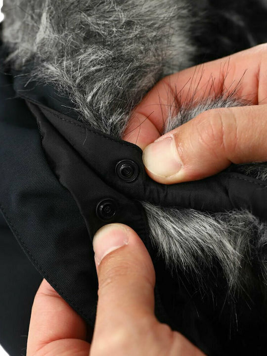 Griffen Winter Jacke Parka Wasserdicht Schwarz