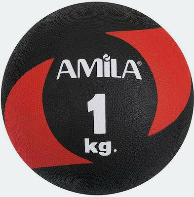 AMILA Medicine Ball 16.5cm 1kg Black