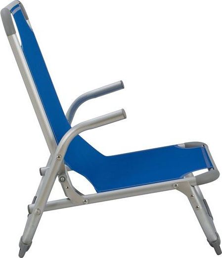 Freebox Small Chair Beach Aluminium with High Back Blue 56x70cm
