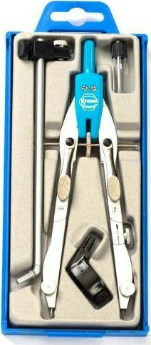 Kronos Marking Compass with Needle Pencil Washer in Silver Case Various Colours