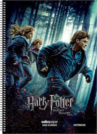 Salko Paper Spiral Ruled Notebook B5 120 Paper Sheets 4 Subjects Harry Poter (Various Designs or Colours)