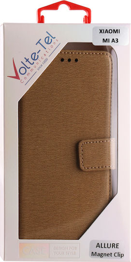Volte-Tel Allure Magnet Brieftasche Synthetisches Leder Gold (Huawei P40 Lite)