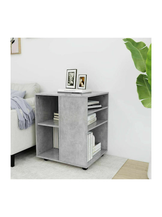 Büroaufbewahrungsschublade und -schrank Holz mit Rädern Grau 60x53x72cm
