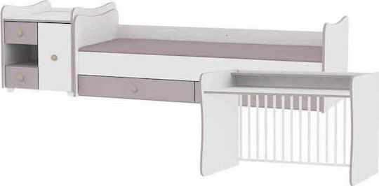 Lorelli Κούνια Minimax White/Amber με Συρτάρι