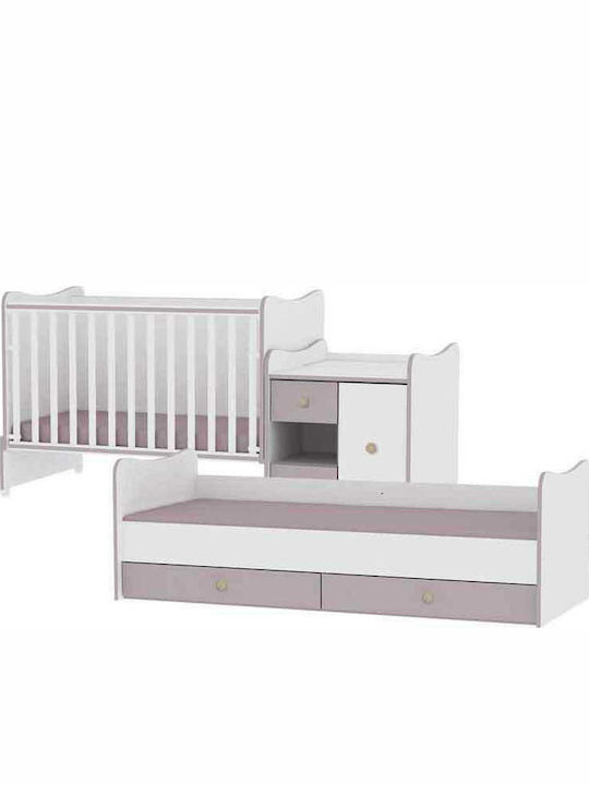 Lorelli Κούνια Πολυμορφική Minimax White & Amber για Στρώμα 60x120cm