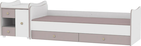Lorelli Κούνια Minimax White/Amber με Συρτάρι