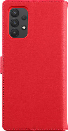 Volte-Tel Allure Magnet Stand Brieftasche Synthetisches Leder Rot (Galaxy A32 5G)