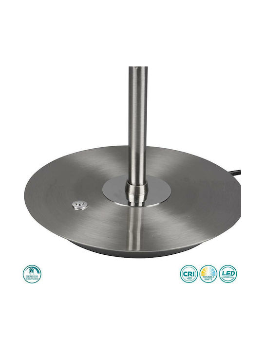 Trio Lighting Monza LED Φωτιστικό Γραφείου με Εύκαμπτο Βραχίονα σε Ασημί Χρώμα