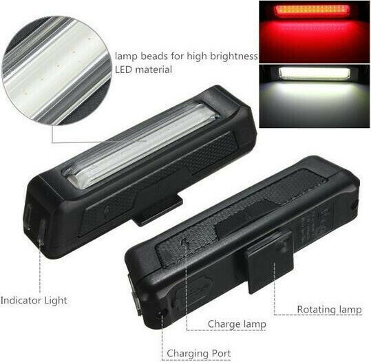 Comet 31003CMT50BK Rechargeable Front Bicycle Light LED