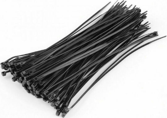 GeHock Pack of 100pcs Black Plastic Cable Ties 200x3.6mm 60-136200