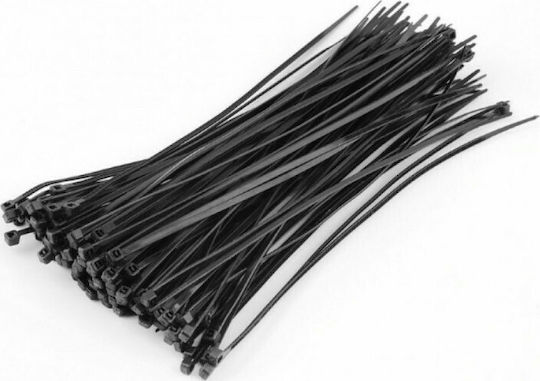 GeHock Δεματικά Καλωδίων Πλαστικά 300mmx4.8mm σε Μαύρο χρώμα (100τμχ) (148300)