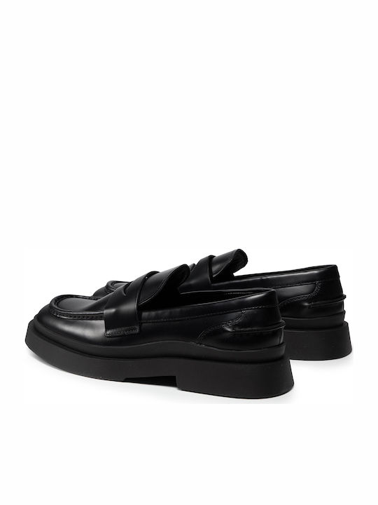 Mike Leather Men's Moccasins In Black Color