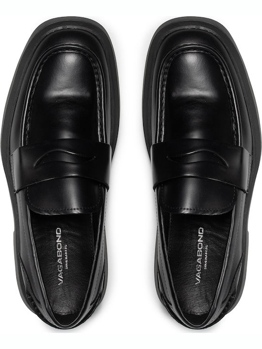 Mike Leather Men's Moccasins In Black Color