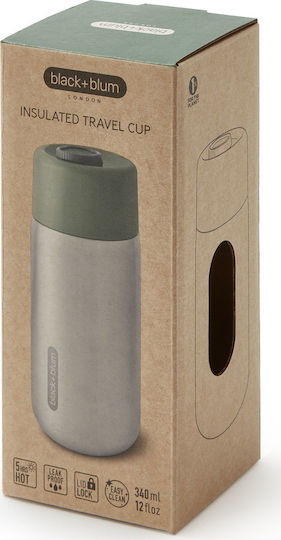 Black+Blum Glass Thermos Stainless Steel 340ml Silver