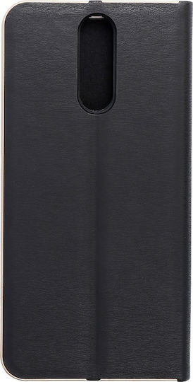 Forcell Luna Gold Book Δερματίνης Μαύρο (Huawei Mate 10 Lite)