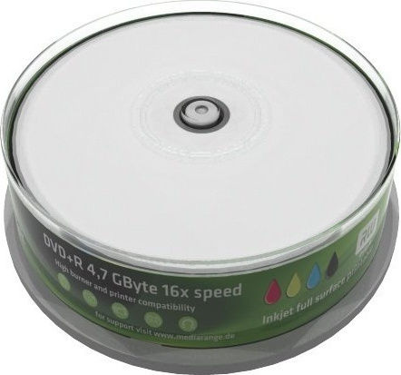MediaRange Εγγράψιμα DVD+R 16x 4.7GB Cake Box 25τμχ