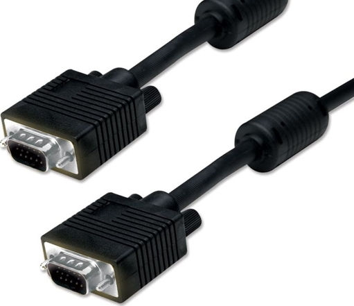 Equip Кабел VGA мъжки - VGA мъжки Черен 1.8м (118817)