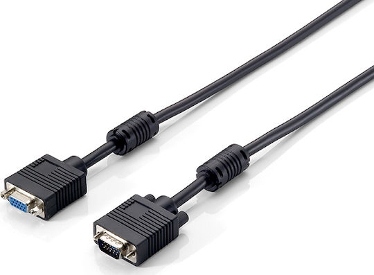 Equip Кабел VGA мъжки - VGA женски Черен 1.8м (118807)