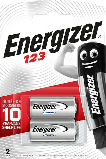 Energizer Lithium Μπαταρίες CR123 3V Μιας Χρήσης (Long Life) 2τμχ