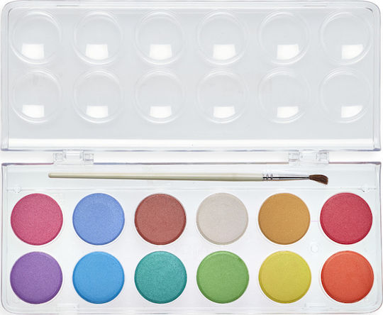 Ooly Chroma Blends Set of Watercolours Multicolored with Brush 12pcs