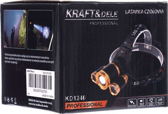 Kraft & Dele Lumină de lucru și de sit, cu baterie Lanternă Frontală LED IP45