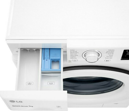 LG Πλυντήριο Ρούχων 7kg 1200 Στροφών Inverter Direct Drive F2WV3S7N3E