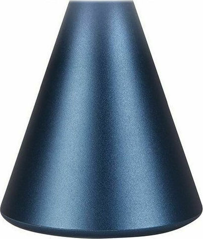 Lexon Mina Metall Tischlampe LED mit Weiß Schirm und Blau Basis