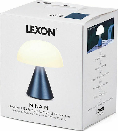 Lexon Mina Μεταλλικό Πορτατίφ με Λευκό Καπέλο και Γκρι Βάση