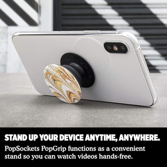 PopSockets PopGrip for Mobile Phone Golden Ripple