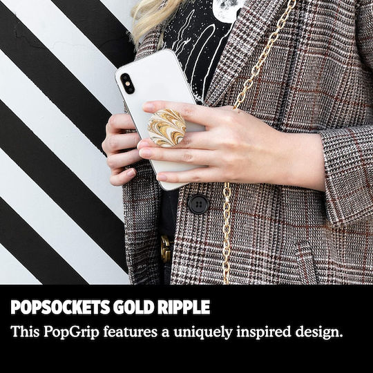 PopSockets PopGrip for Mobile Phone Golden Ripple