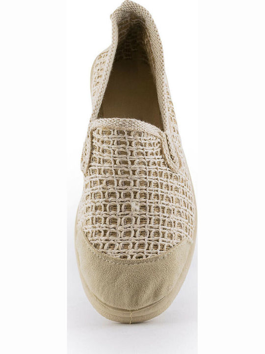 Suede Men's Espadrilles in Beige Color